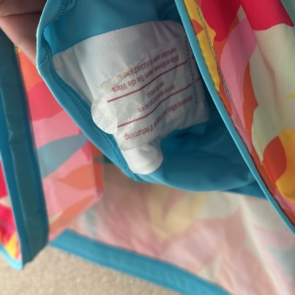 Lands' End Womens Swim Skirt Swim Bottoms Skort Turquoise Multi Floral Size 18 - Picture 3 of 8